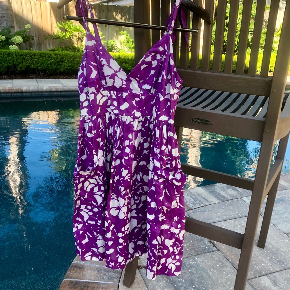 💐 American Eagle purple floral print sundress NWT